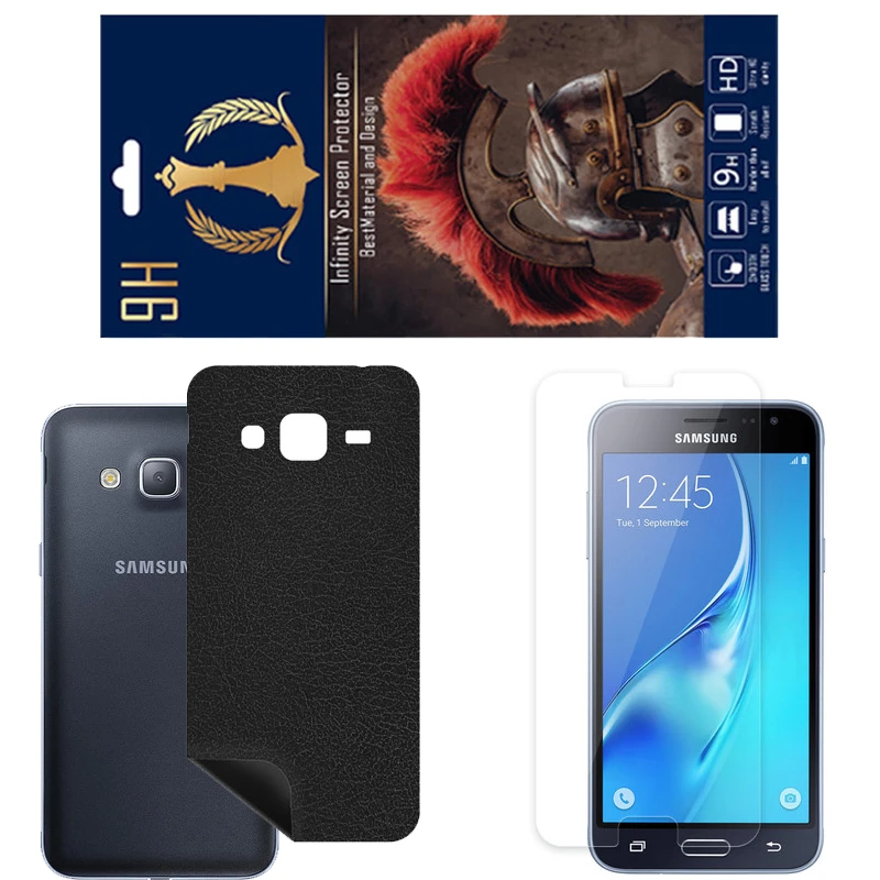 برچسب پوششی اینفینیتی مدل CH مناسب برای گوشی موبایل سامسونگ Galaxy J3 2016 به همراه محافظ صفحه نمایش