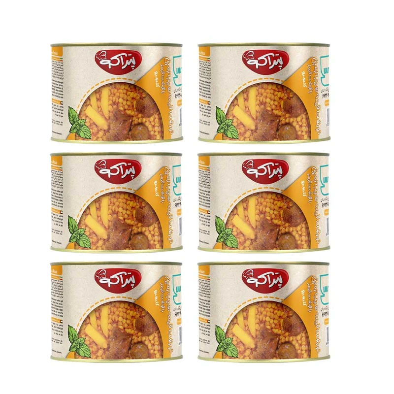 کنسرو قیمه سیب زمینی با گوشت پتراکو - 500 گرم  بسته 6 عددی