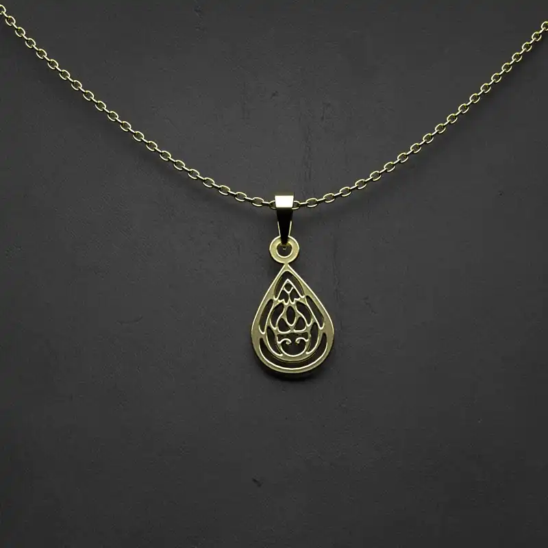 گردنبند طلا 18 عیار زنانه مدوپد مدل هندسی کد Z2-1-1049