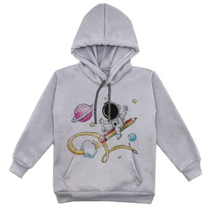 هودی پسرانه مدل فضانورد F61  رنگ طوسی