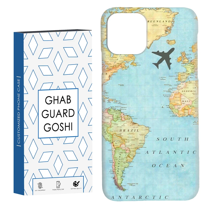 کاور قاب گارد گوشی طرح نقشه جهان کد Dimo-057 مناسب برای گوشی موبایل اپل  IPHONE 11
