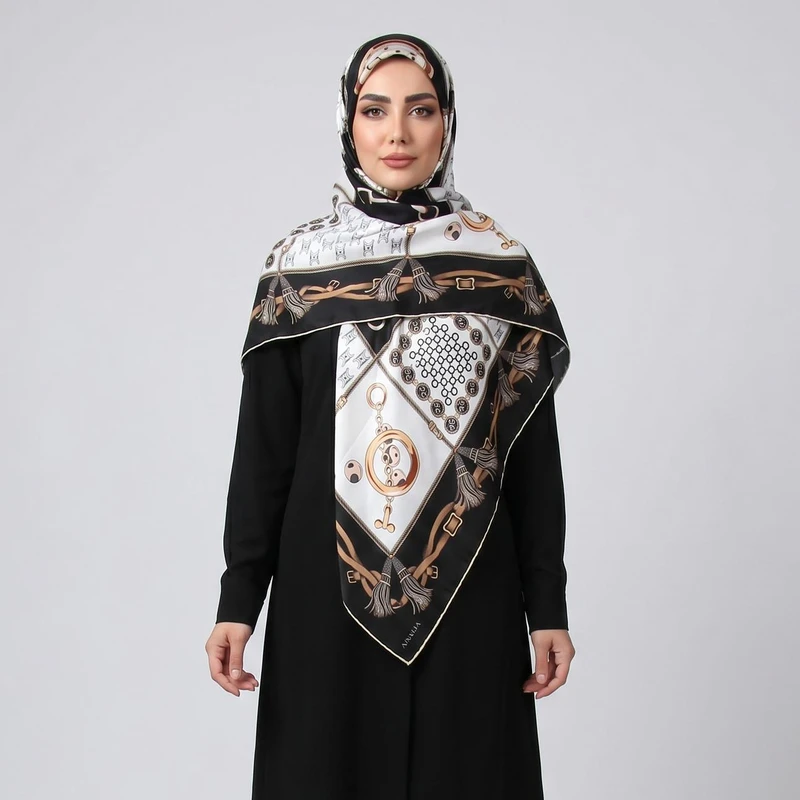 روسری زنانه آنالیا مدل ابریشم مجلسی شیک کد ana-5057