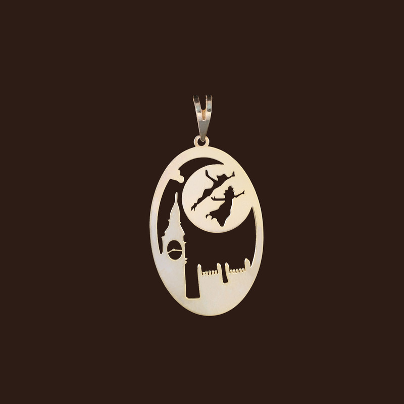 آویز گردنبند طلا 18 عیار زنانه نیکان گلد طرح رقص