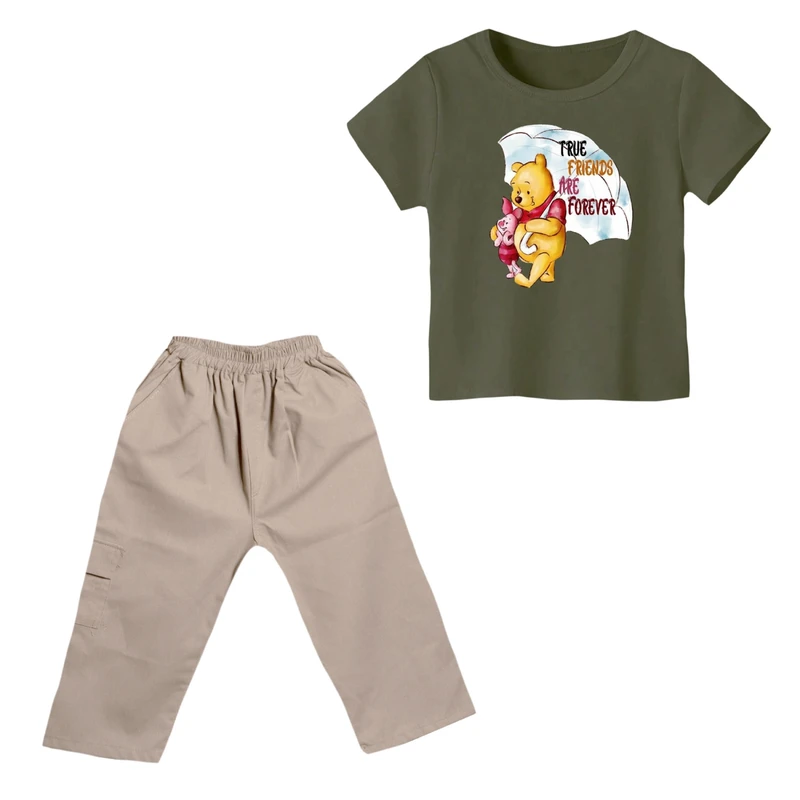 ست تی شرت و شلوارک پسرانه مدل پو کد 50