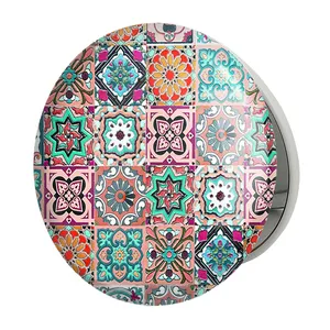 آینه جیبی خندالو طرح کاشی مدل تاشو کد 2193 