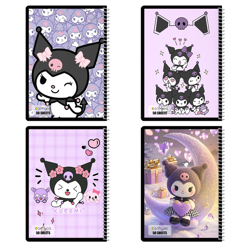 دفتر مشق 50 برگ کارنیکا مدل کرومی کد 111123 بسته 4 عددی