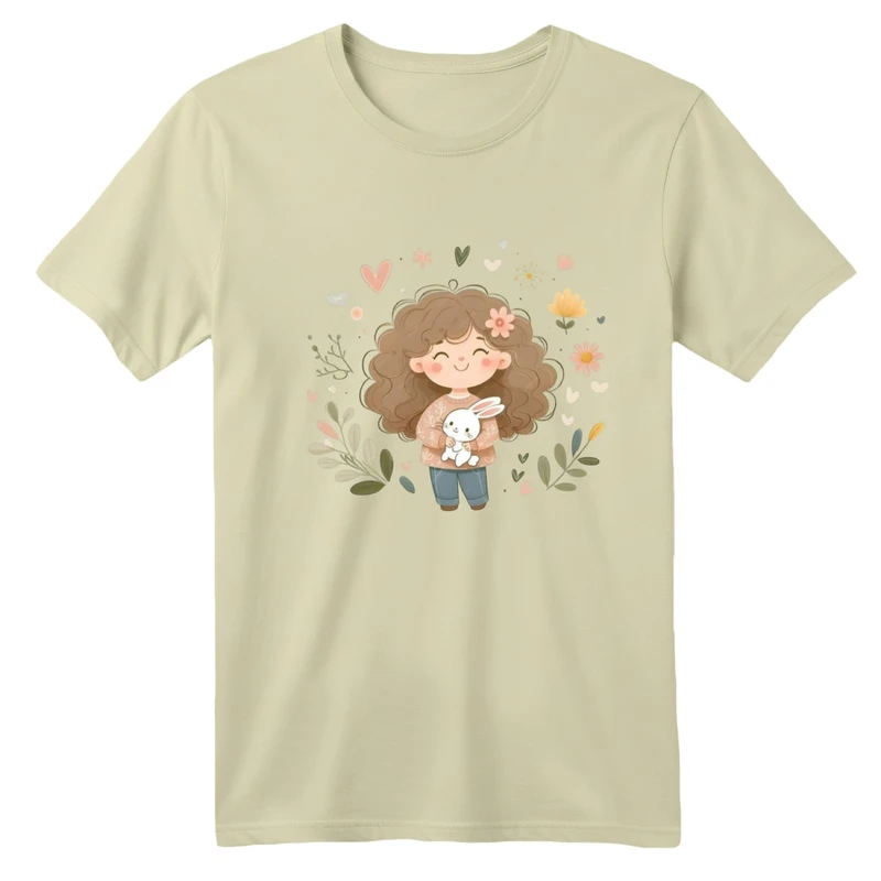 تی شرت آستین کوتاه بچگانه مدل دخترک کد 23