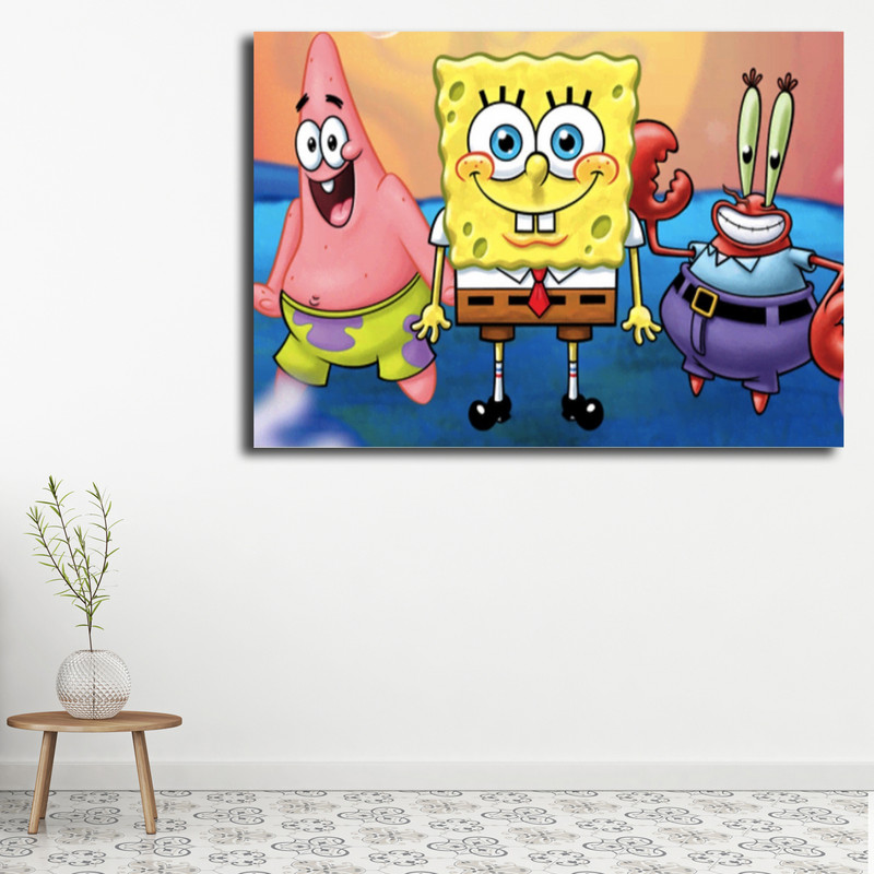 تابلو کودک و نوزاد مدل باب اسفنجی کد 7