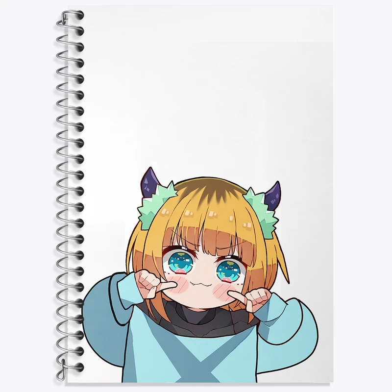 دفتر زبان 50 برگ خندالو مدل سه خط طرح مموچو انیمه اوشی نو کو کد 31220