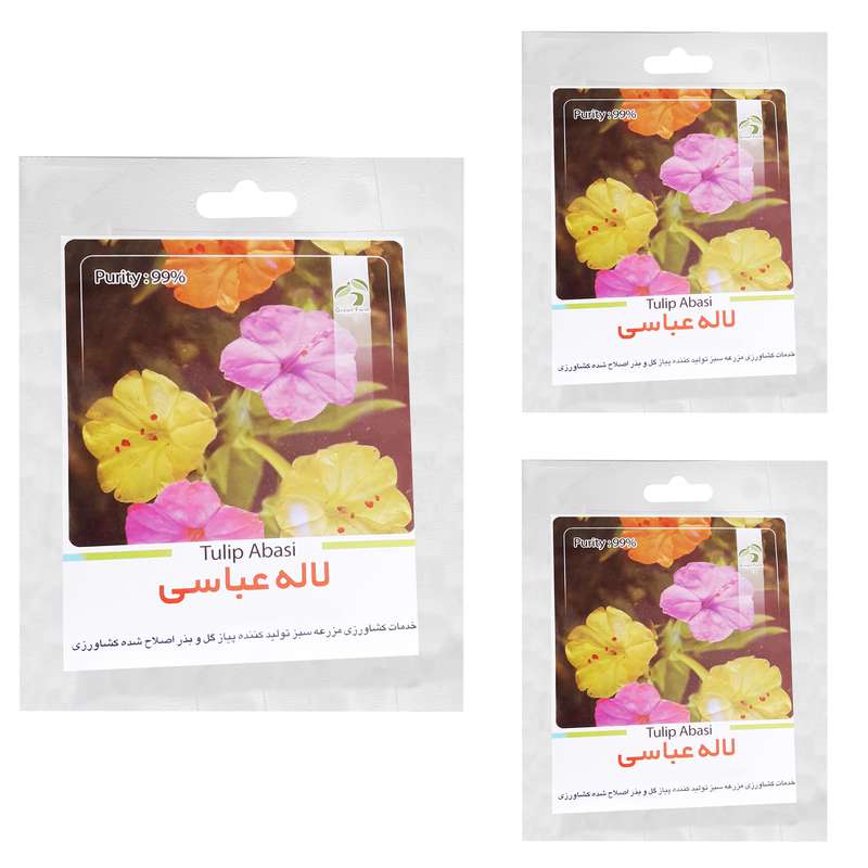 بذر گل لاله عباسی گرین فارم کد 002 بسته 3 عددی
