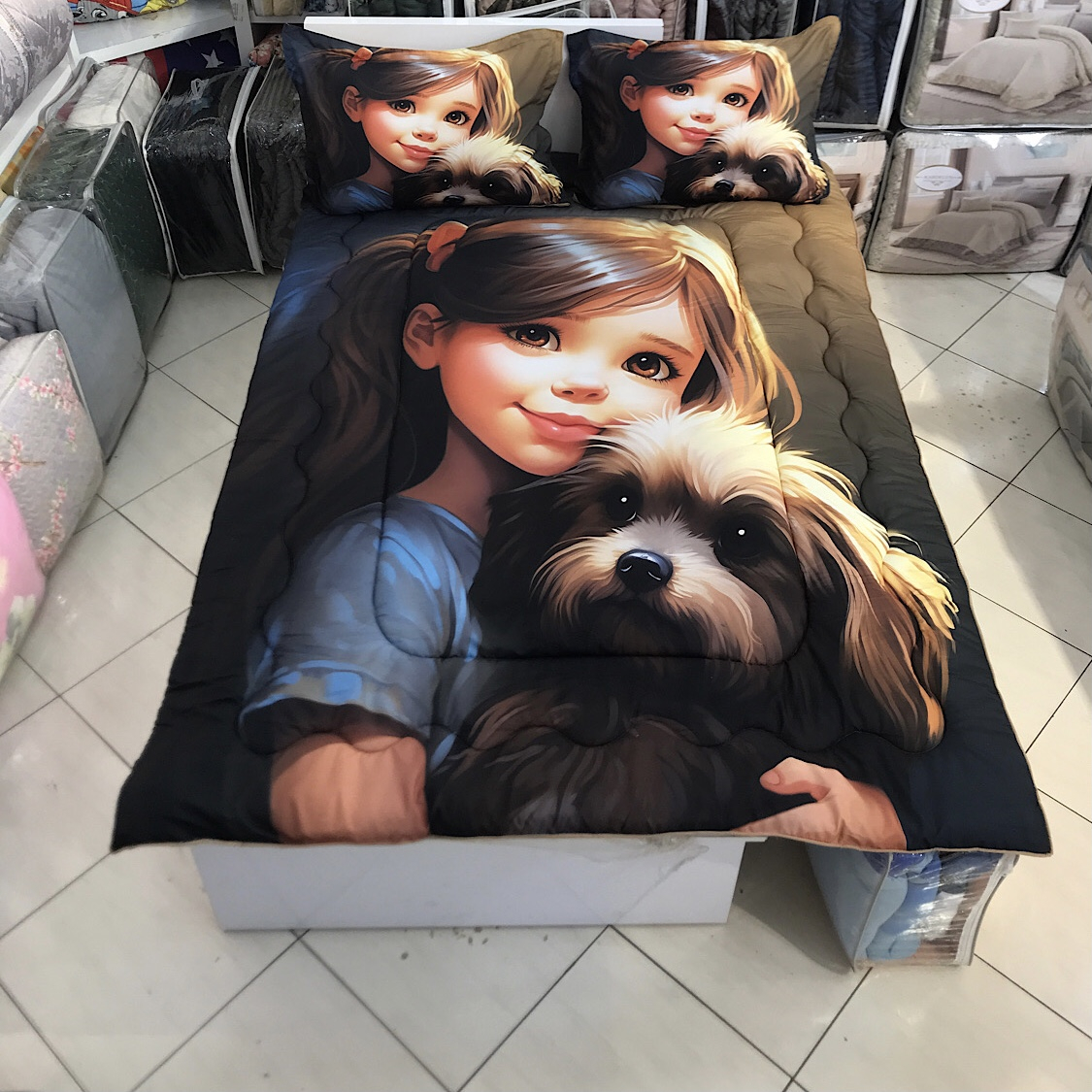 سرویس خواب مدل دختر مهربان کد g56 یک نفره 5 تکه