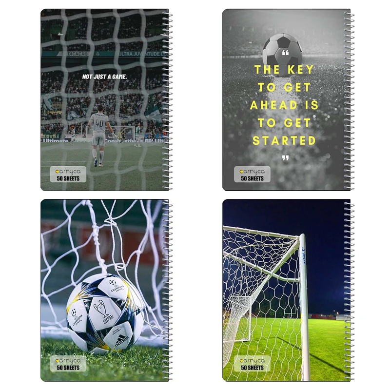دفتر نقاشي 50 برگ کارنيکا طرح عاشق فوتبال Football Lover کد 73970 مجموعه 4 عددی