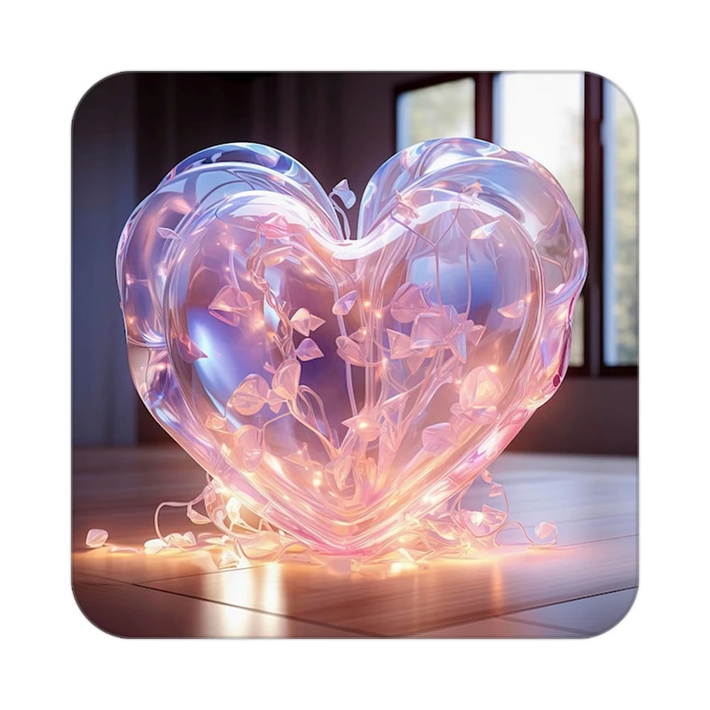 زیر لیوانی کاکتی مدل عاشقانه کد mp10589