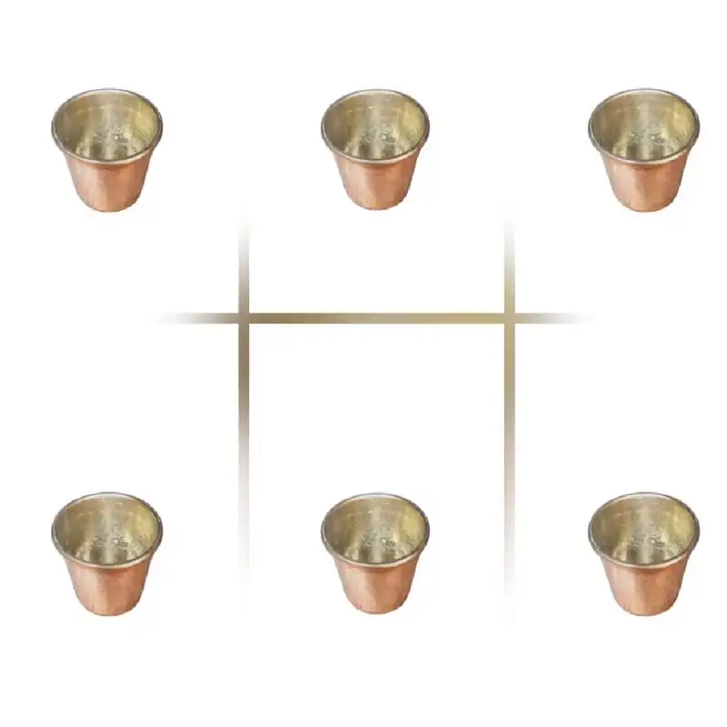 فنجان مسی مدل قهوه خوری بسته 6 عددی