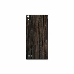 MAHOOT Burned Wood Cover Sticker for Huawei Ascend P6