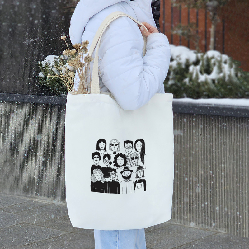 ساک خرید خندالو مدل مردم شاد کد 8564