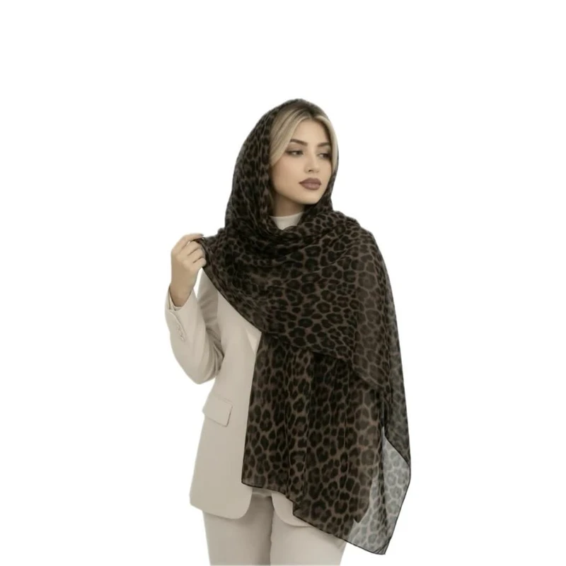 شال زنانه پلنگی تور مدل E001