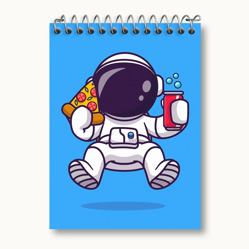 دفتر یادداشت 50 برگ خندالو مدل فضانورد کد 25105