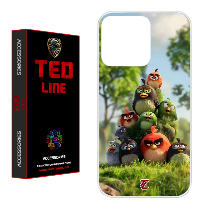 کاور تد لاین طرح پرنده خشمگین کد 1132 مناسب برای گوشی موبایل اپل Iphone 16 Pro Max