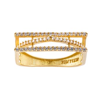 انگشتر طلا 18 عیار زنانه جواهری سون مدل 2724