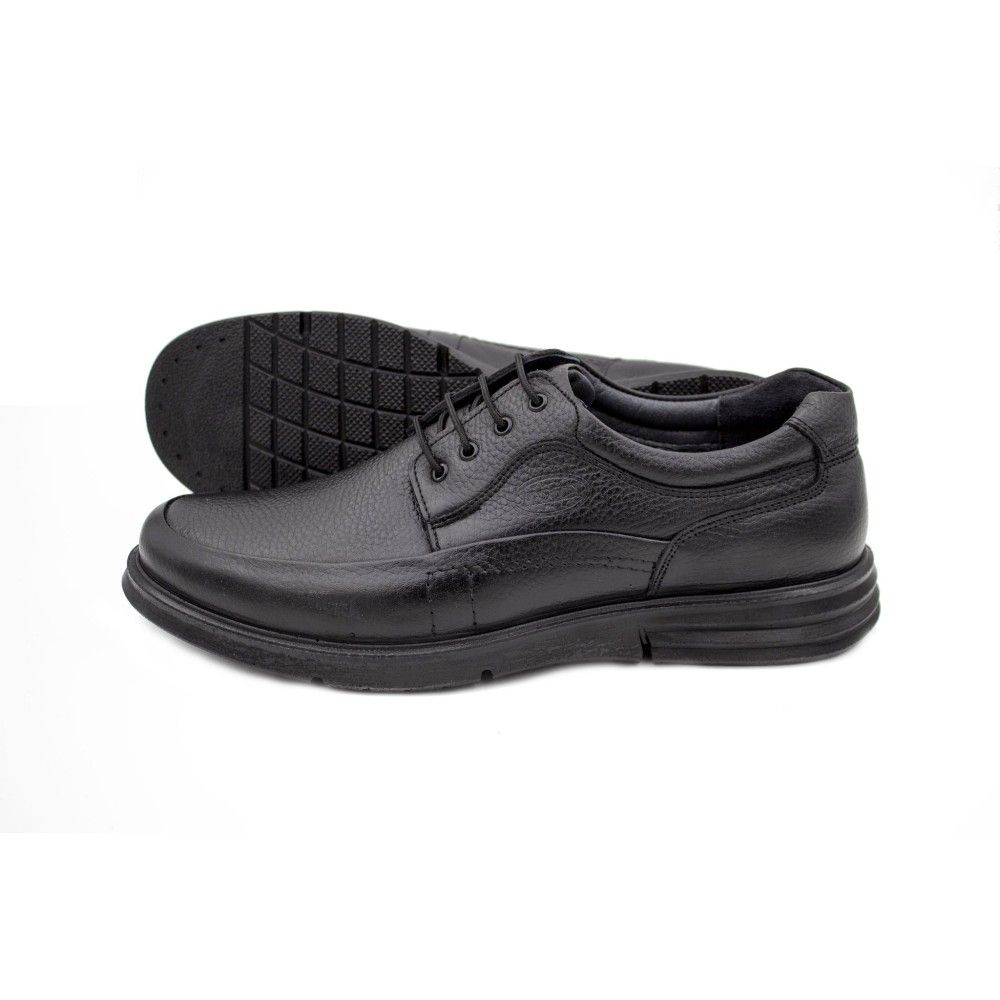 کفش طبی مردانه کفش فرزین مدل فورلی بندی رنگ مشکی -  - 3