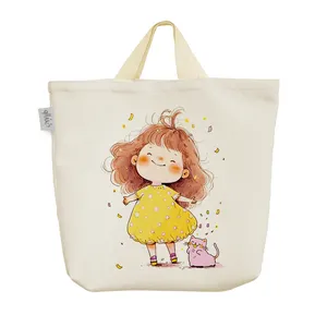 ساک خرید خندالو مدل دختر و گربه کد H1924