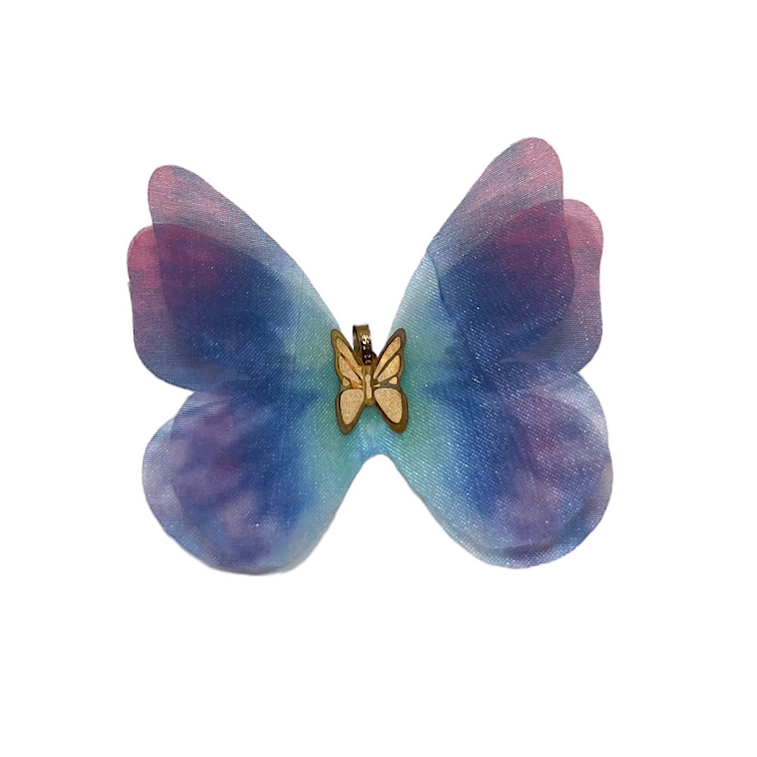 آویز گردنبند طلا 18 عیار زنانه وی وی گلد گالری مدل پروانه