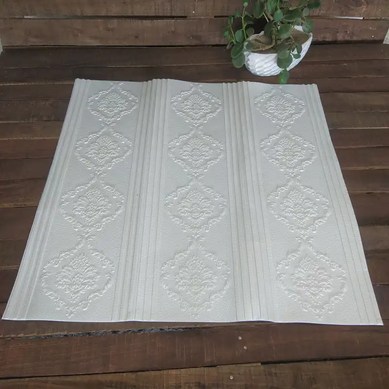 دیوارپوش مدل فومی طرح داماسک بسته 10 عددی