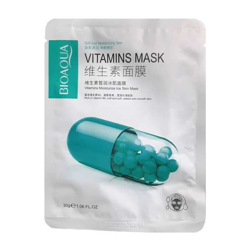 ماسک صورت بایو آکوا مدل یخ و ویتامین B6 وزن 30 گرم