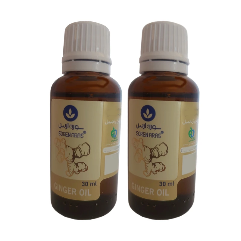 روغن بدن سورن ارس مدل زنجبیل مناسب برای انواع پوست حجم 30 میلی لیتر بسته 2 عددی