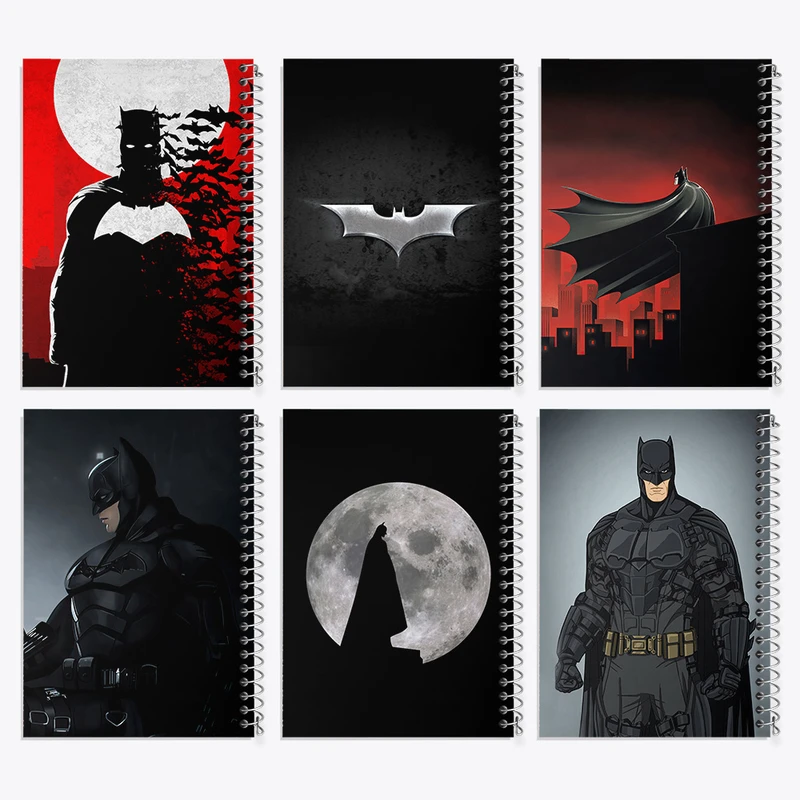 دفتر مشق 100 برگ خندالو طرح بتمن (Batman) کد 748 مجموعه 6 عددی