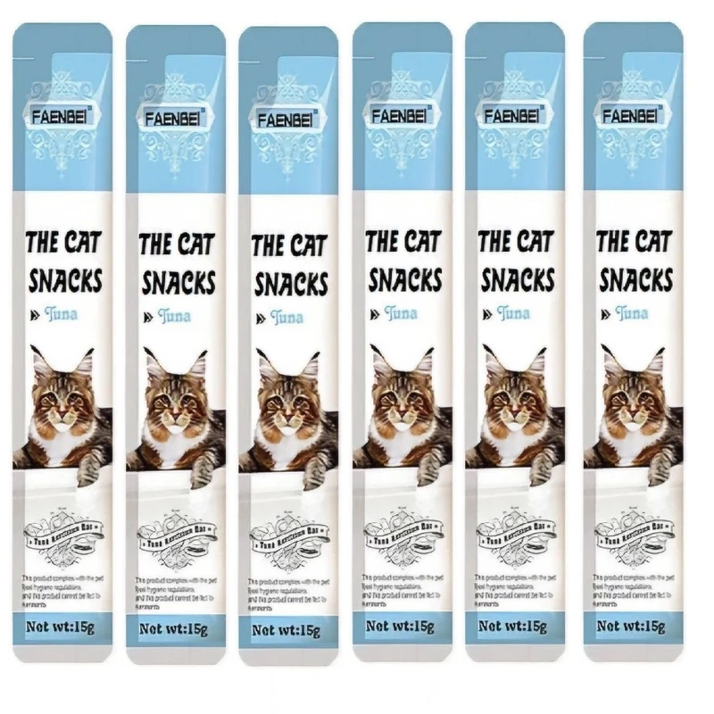 بستنی گربه فنبی مدل روزانه طعم تن وزن 90 گرم بسته 6 عددی