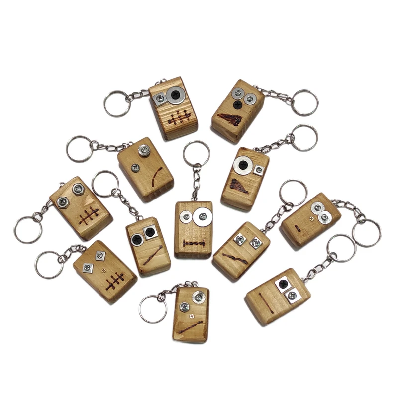 جاکلیدی دستی چوب مدل فانتزی کد 2 مجموعه 12 عددی