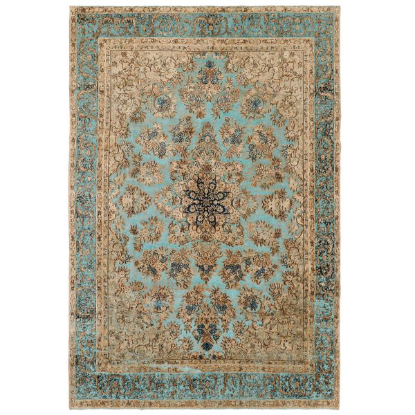 فرش دستبافت رنگ شده یازده و نیم متری طرح وینتیج کد b570766 فرش دستبافت رنگ شده یازده و نیم متری طرح وینتیج کد b570766