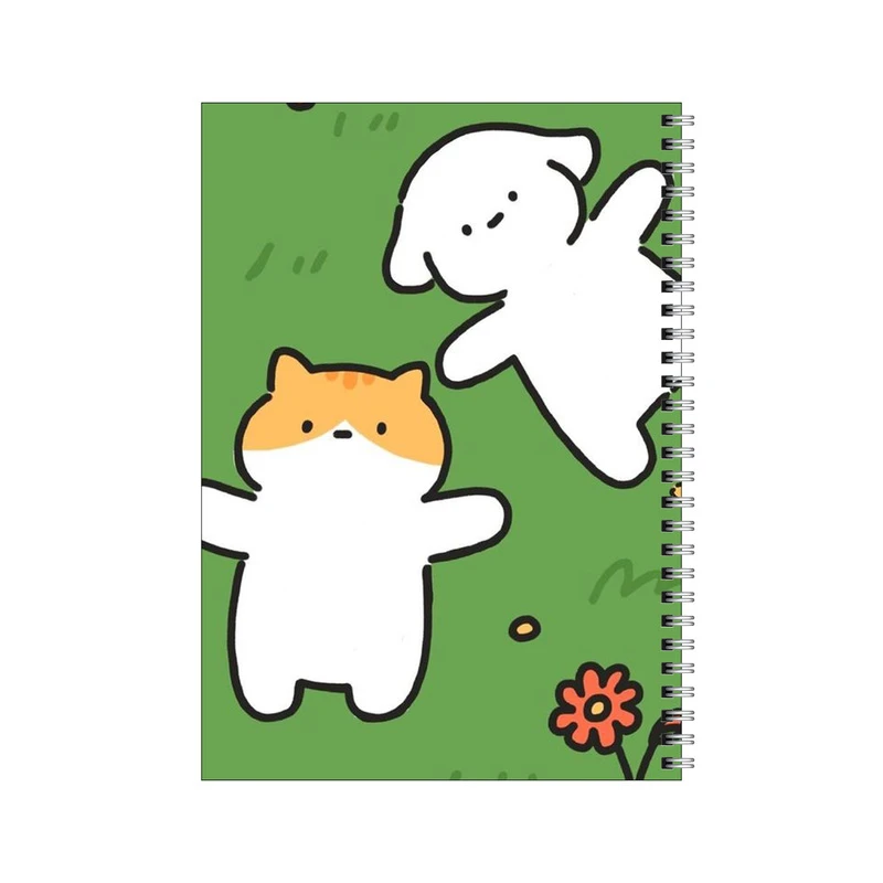 دفتر مشق 80 برگ بامبیلیپ طرح گربه و ببعی در چمن کد 5329088