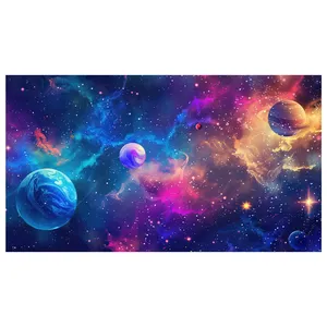 فرش پارچه‌ای مدل فرشینه طرح منظومه رنگی کد AR3059518