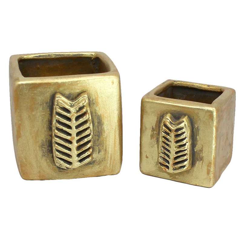 گلدان دست نگار طرح cubic مجموعه 2 عددی