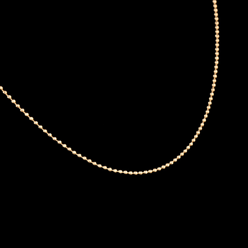 زنجیر طلا 18 عیار زنانه گلدم طرح ساچمه‌ای مدل PE-3070019