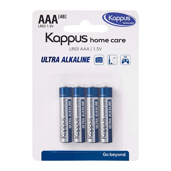باتری نیم قلمی کاپوس هوم کر مدل اولترا آلکالاین بسته 4 عددی