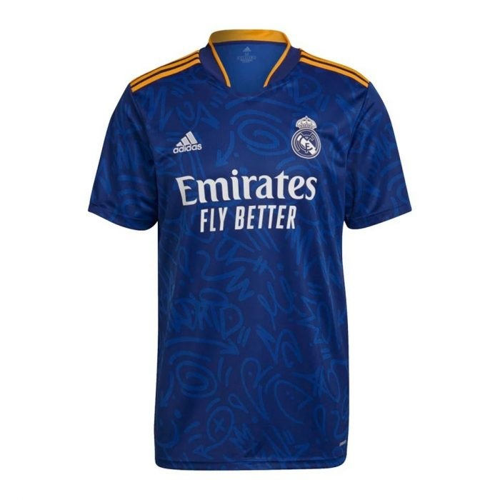 تی شرت آستین کوتاه ورزشی مردانه مدل لباس دوم رئال مادرید 2022