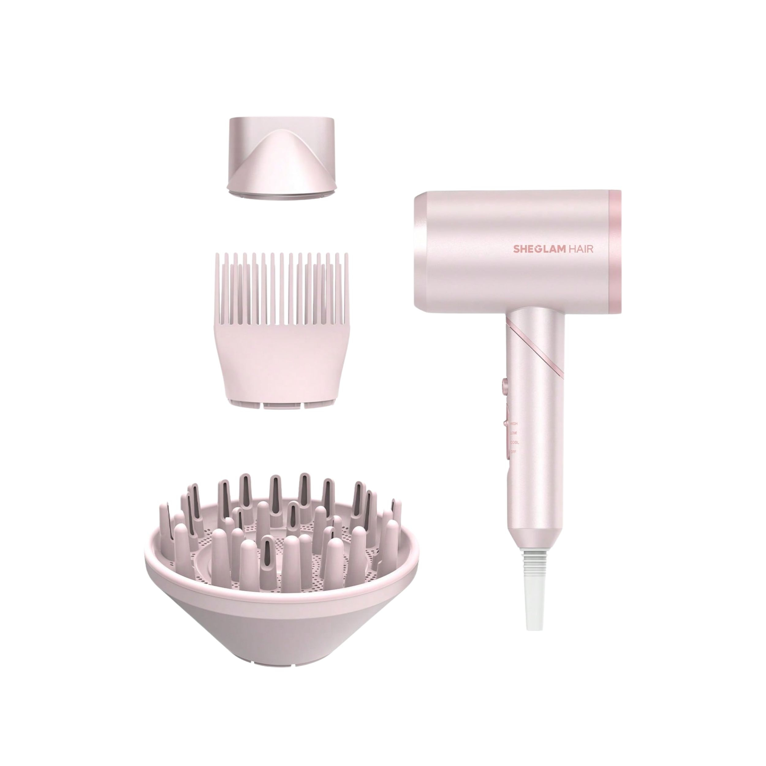 سشوار حرفه‌ای و آرایشگاهی شیگلم مدل SGH-TTHD-01 با موتور DC، توان 1875 وات، فناوری یون منفی، المنت سرامیکی، باد قدرتمند، خشک‌کردن سریع، دکمه باد سرد و عملکرد ضد وز و ضد الکتریسیته ساکن