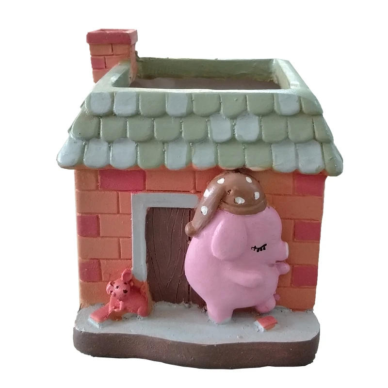 گلدان طرح کلبه مدل roogo-cott