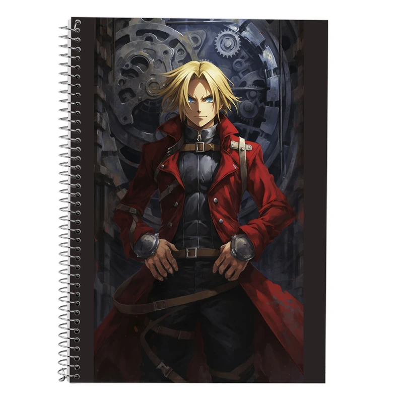 دفتر زبان 50 برگ مدوپد مدل دوخط طرح Fullmetal Alchemist کد DF2271