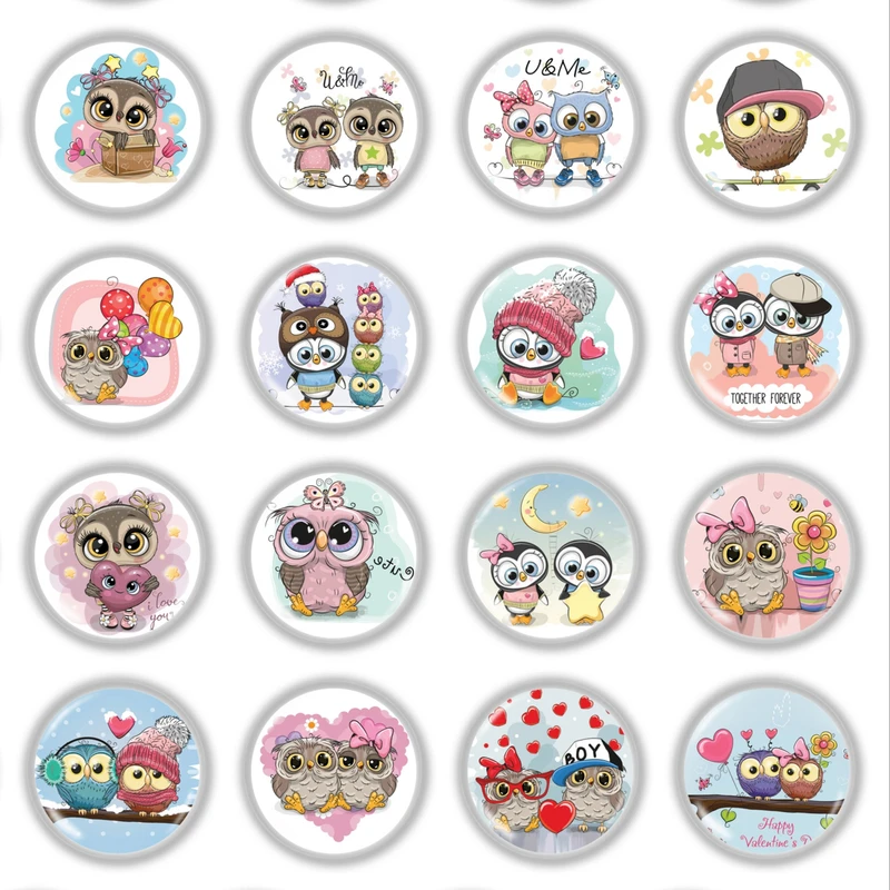 پیکسل طرح جغد مجموعه 16 عددی