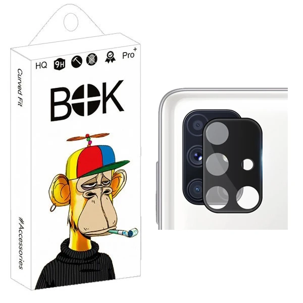 محافظ لنز دوربین بوک مدل 3D-9H مناسب برای گوشی موبایل سامسونگ Galaxy A71