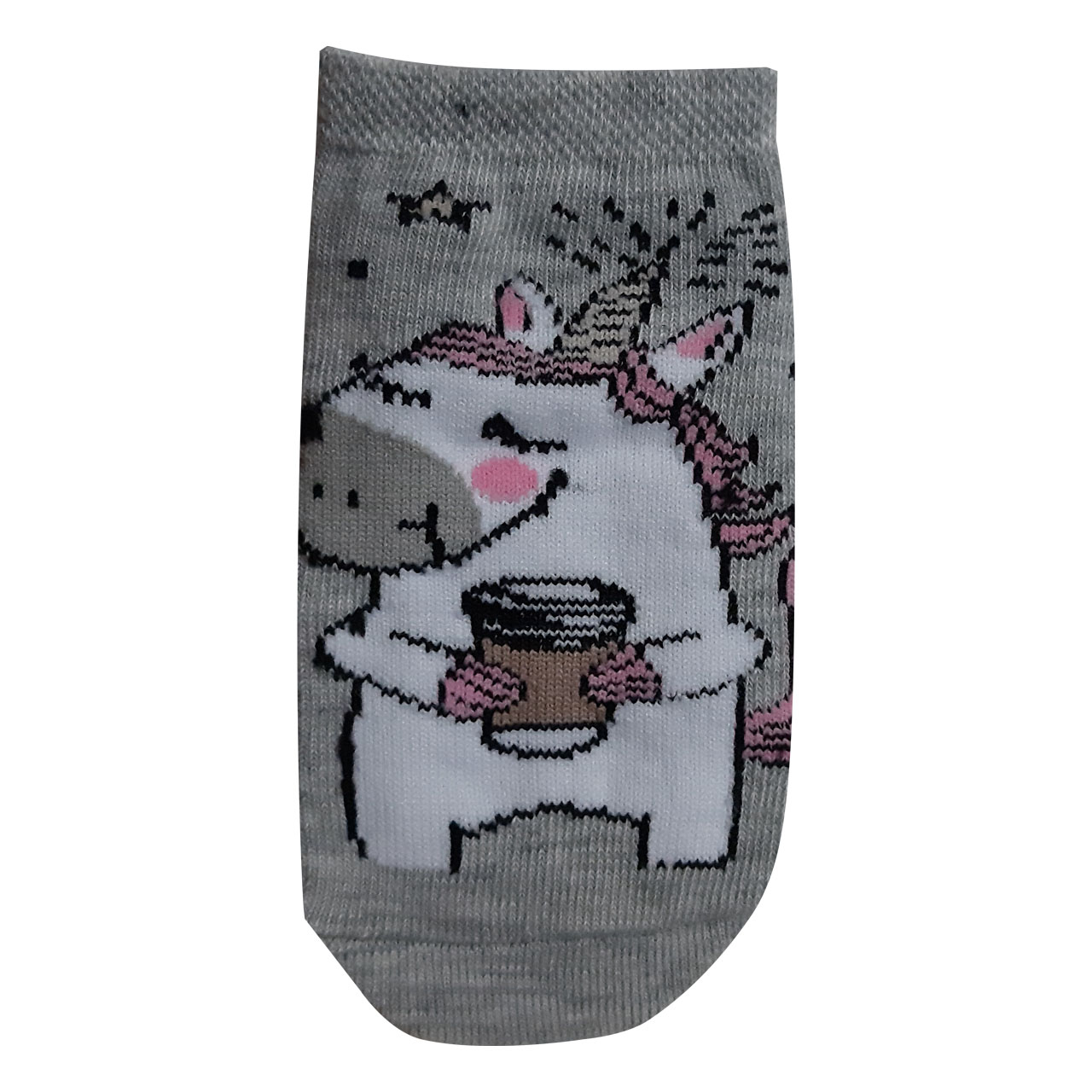  جوراب دخترانه طرح یونیکرن کد 01