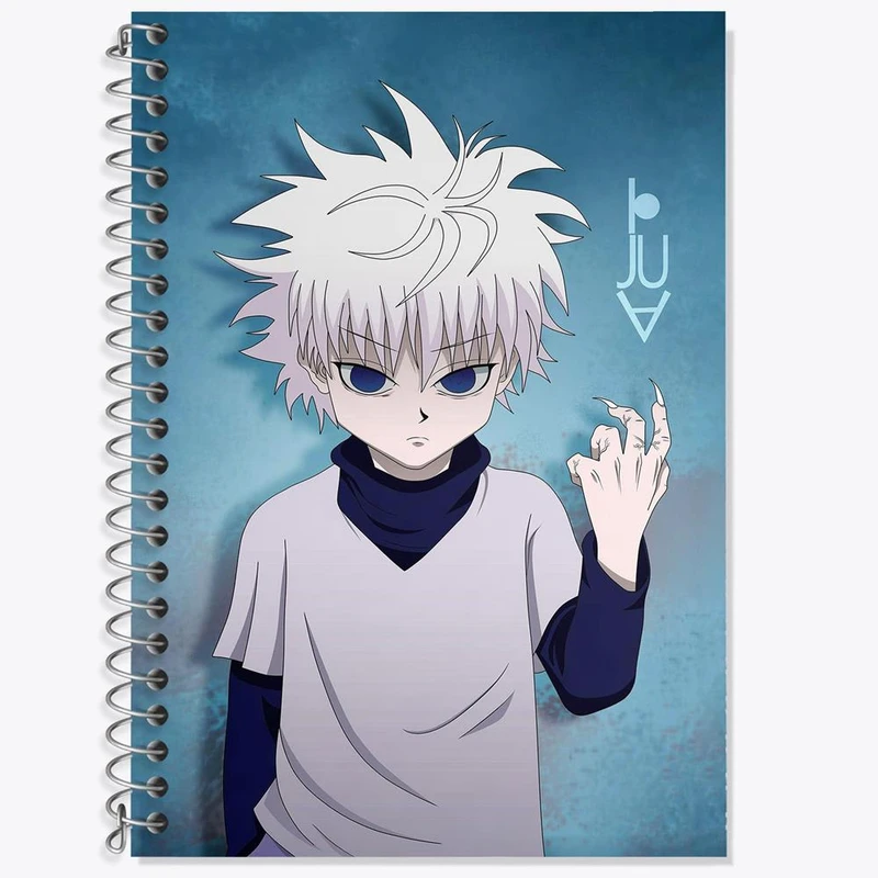 دفتر زبان 50 برگ خندالو مدل دو خط طرح کیلوا زولدیک انیمه ایکس هانتر Hunter × Hunter کد 11942