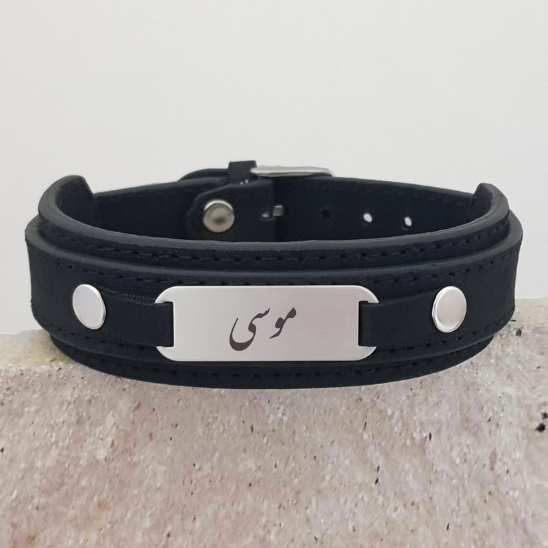 دستبند نقره مردانه ترمه ۱ مدل موسی کد Dcsf0453