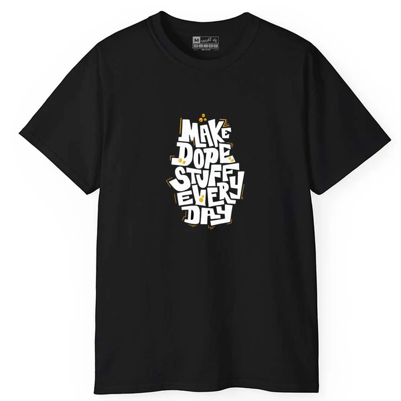 تی شرت آستین کوتاه مردانه پاد آفرین مدل اسپرت طرح متن کد 066