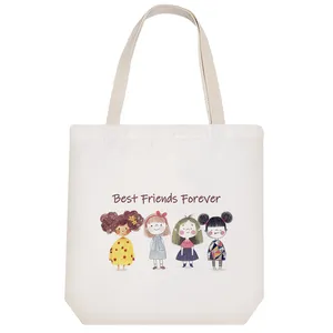 ساک خرید پارچه ای خندالو طرح Best Frinds Forever  مدل توت بگ کد 300
